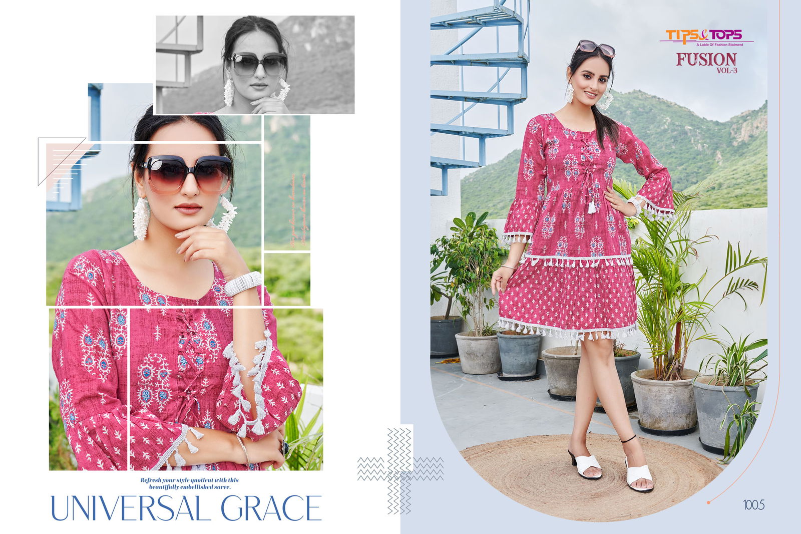Tips And Tops Fusion Vol 3 Short Designer Kurtis Catalog
